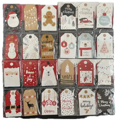 [6765] GIFT TAGS WITH STRING NAVIDEÑO