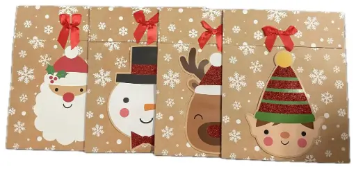 [6577] BOLSA DE REGALO NAVIDEÑA CON MOÑO