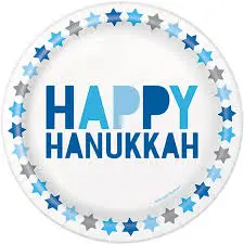 [1140] PLATES STARRY HANUKKAH