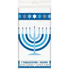 [1133] PLASTIC TABLECOVER HANUKKAH