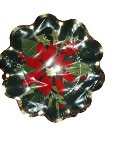 [8365] PLATES BLOOMING HOLLY 
