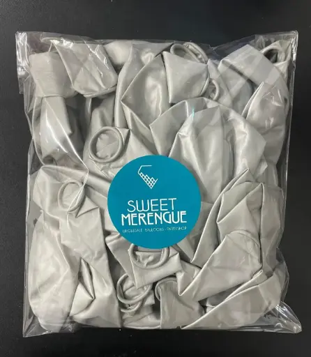 [3443] 12" SWEET MERENGUE CROMADO PLATA C/50PZ