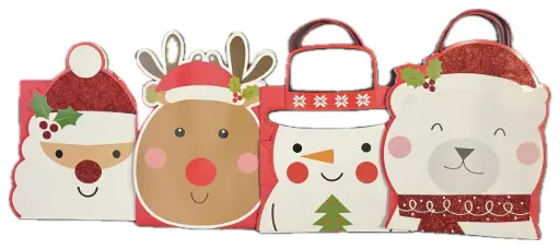 [3687] BOLSA DE REGALO NAVIDEÑA CARAS NAVIDEÑAS