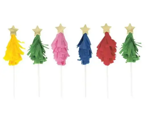 [2944] CAKE TOPPER ARBOL DE NAVIDAD COLORES