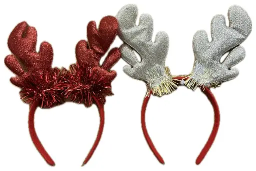 [6467] DIADEMA DE RENO GRANDES GLITTER