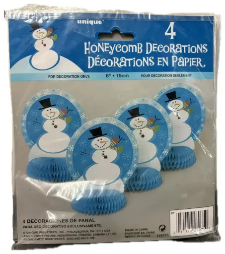 [759] DECORACION DE MESA MUÑECO DE NIEVE 