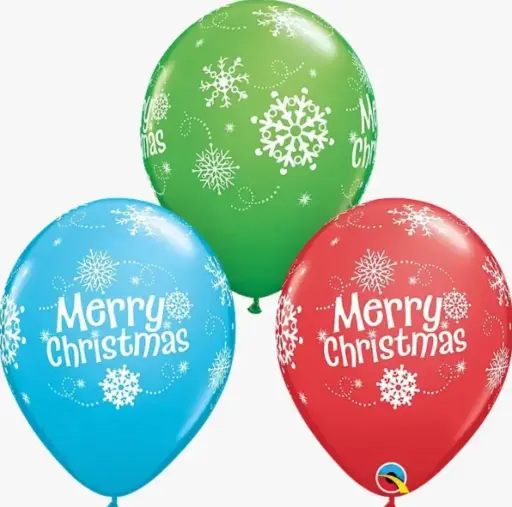 [56223] 12" MERRY CHRISTMAS GLOBO LATEX