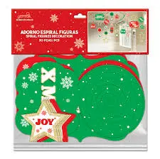[3082] ADORNO ESPIRAL FIGURAS NAVIDEÑAS