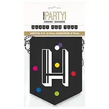 [9388] BANNER HAPPY NEW YEAR PUNTOS DE COLORES