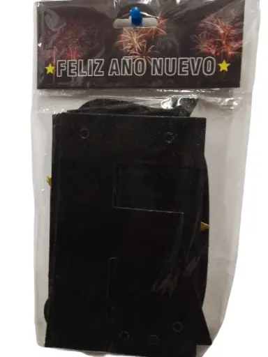 [0028] BANNER FELIZ AÑO NUEVO  NEGRO ESCARCHADO 