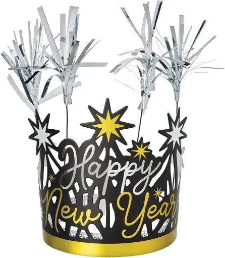 [7651] DIADEMA HAPPY NEW YEAR Y PLUMAS